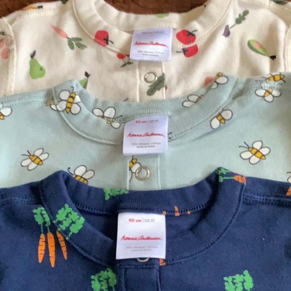 Hannah Andersson onesies 6 count bundle short sleeve new w/out tags - Picture 2 of 4